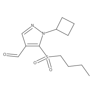 5-(butane-1-sulfonyl)-1-cyclobutyl-1H-pyrazole-4-carbaldehyde结构式