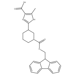 2-(1-{[(9H-fluoren-9-yl)methoxy]carbonyl}piperidin-3-yl)-4-methyl-1H-imidazole-5-carboxylic acid结构式