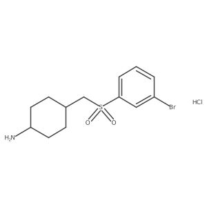 4-(3-Bromobenzenesulfonylmethyl)-cyclohexylamine hydrochloride结构式
