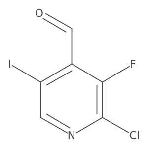 2-Chloro-3-fluoro-5-iodopyridine-4-carbaldehyde Structure