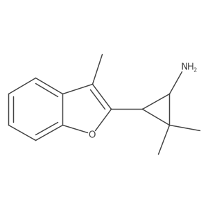 rac-(1R,3S)-2,2-dimethyl-3-(3-methyl-1-benzofuran-2-yl)cyclopropan-1-amine结构式