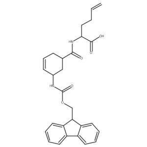 rac-2-{[(1R,5S)-5-({[(9H-fluoren-9-yl)methoxy]carbonyl}amino)cyclohex-3-en-1-yl]formamido}hex-5-enoic acid Structure