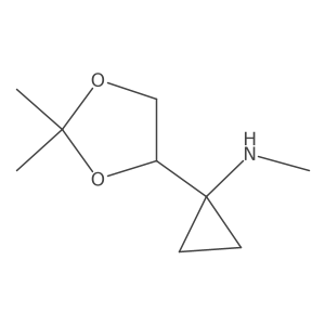 1-(2,2-dimethyl-1,3-dioxolan-4-yl)-N-methylcyclopropan-1-amine结构式