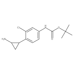 tert-butyl N-[4-(2-aminocyclopropyl)-3-chlorophenyl]carbamate Structure