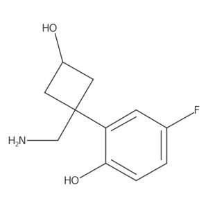 2-[1-(Aminomethyl)-3-hydroxycyclobutyl]-4-fluorophenol Structure