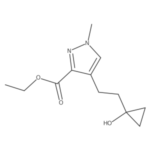 ethyl 4-[2-(1-hydroxycyclopropyl)ethyl]-1-methyl-1H-pyrazole-3-carboxylate Structure