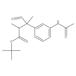 tert-butyl N-[2-(3-acetamidophenyl)-1-oxopropan-2-yl]-N-methylcarbamate结构式