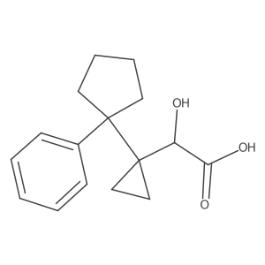 2-Hydroxy-2-[1-(1-phenylcyclopentyl)cyclopropyl]acetic acid Structure