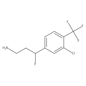 3-[3-Chloro-4-(trifluoromethyl)phenyl]-3-fluoropropan-1-amine Structure