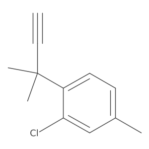 2-Chloro-4-methyl-1-(2-methylbut-3-yn-2-yl)benzene Structure
