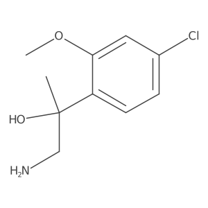 1-Amino-2-(4-chloro-2-methoxyphenyl)propan-2-ol结构式