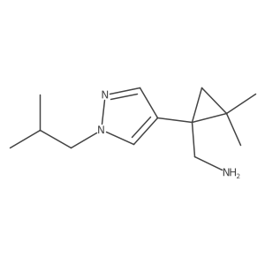 {2,2-dimethyl-1-[1-(2-methylpropyl)-1H-pyrazol-4-yl]cyclopropyl}methanamine Structure