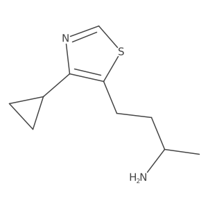 4-(4-Cyclopropyl-1,3-thiazol-5-yl)butan-2-amine Structure