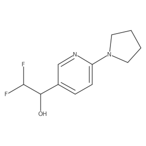 2,2-Difluoro-1-[6-(pyrrolidin-1-yl)pyridin-3-yl]ethan-1-ol Structure