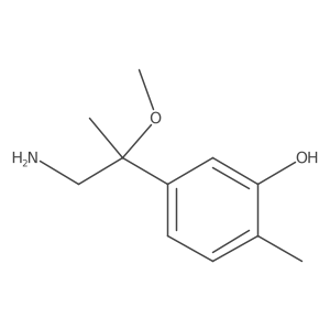 5-(1-Amino-2-methoxypropan-2-yl)-2-methylphenol结构式