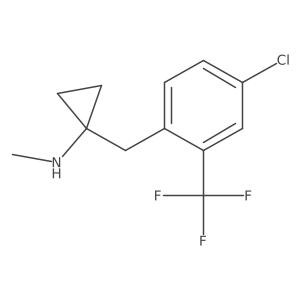 1-{[4-chloro-2-(trifluoromethyl)phenyl]methyl}-N-methylcyclopropan-1-amine结构式