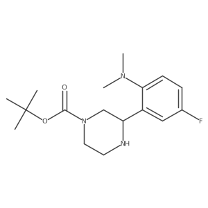 Tert-butyl 3-[2-(dimethylamino)-5-fluorophenyl]piperazine-1-carboxylate Structure