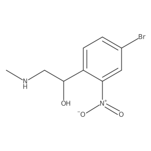 1-(4-Bromo-2-nitrophenyl)-2-(methylamino)ethan-1-ol结构式