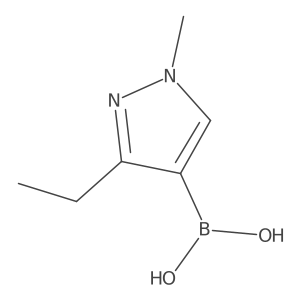(3-ethyl-1-methyl-1H-pyrazol-4-yl)boronic acid结构式