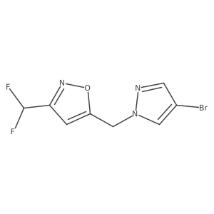 5-[(4-Bromopyrazol-1-yl)methyl]-3-(difluoromethyl)-1,2-oxazole Structure