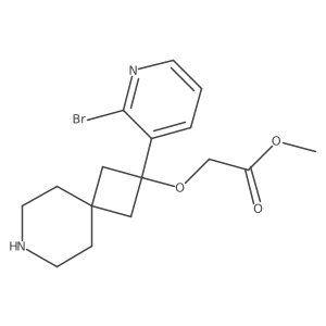 Methyl 2-{[2-(2-bromopyridin-3-yl)-7-azaspiro[3.5]nonan-2-yl]oxy}acetate Structure