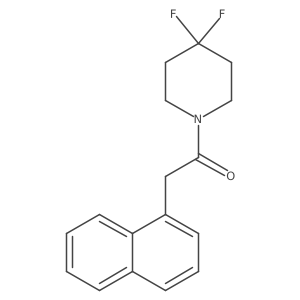 1-(4,4-Difluoropiperidin-1-yl)-2-(naphthalen-1-yl)ethan-1-one结构式