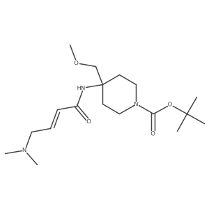 tert-butyl 4-[(2E)-4-(dimethylamino)but-2-enamido]-4-(methoxymethyl)piperidine-1-carboxylate结构式