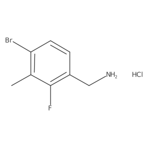 (4-Bromo-2-fluoro-3-methylphenyl)methanamine;hydrochloride Structure
