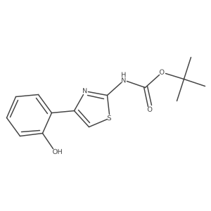 tert-butyl N-[4-(2-hydroxyphenyl)-1,3-thiazol-2-yl]carbamate Structure