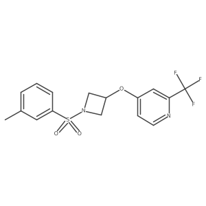 4-{[1-(3-Methylbenzenesulfonyl)azetidin-3-yl]oxy}-2-(trifluoromethyl)pyridine结构式