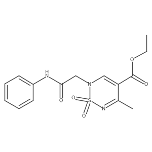 ethyl 5-methyl-1,1-dioxo-2-[(phenylcarbamoyl)methyl]-2H-1lambda6,2,6-thiadiazine-4-carboxylate结构式