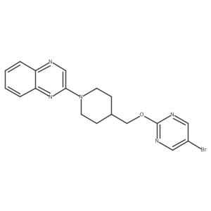 2-(4-{[(5-Bromopyrimidin-2-yl)oxy]methyl}piperidin-1-yl)quinoxaline结构式