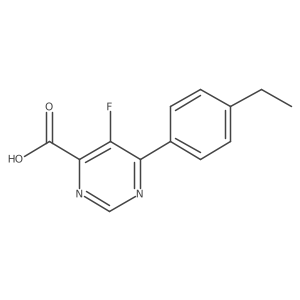 6-(4-Ethylphenyl)-5-fluoropyrimidine-4-carboxylic acid Structure