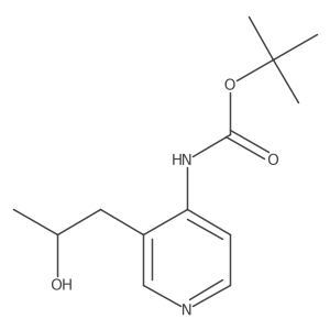 1,1-Dimethylethyl N-[3-(2-hydroxypropyl)-4-pyridinyl]carbamate Structure