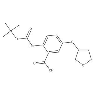 2-{[(Tert-butoxy)carbonyl]amino}-5-(oxolan-3-yloxy)benzoic acid Structure