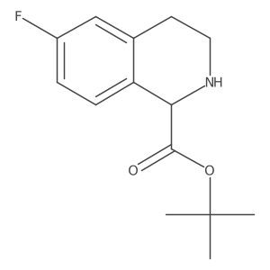 tert-butyl (1R)-6-fluoro-1,2,3,4-tetrahydroisoquinoline-1-carboxylate结构式