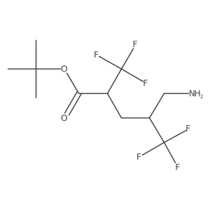 Tert-butyl 5-amino-2,4-bis(trifluoromethyl)pentanoate Structure