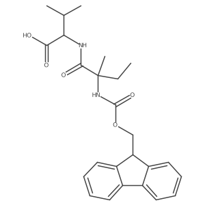 (2R)-2-[2-({[(9H-fluoren-9-yl)methoxy]carbonyl}amino)-2-methylbutanamido]-3-methylbutanoic acid结构式