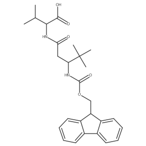 (2S)-2-[3-({[(9H-fluoren-9-yl)methoxy]carbonyl}amino)-4,4-dimethylpentanamido]-3-methylbutanoic acid结构式