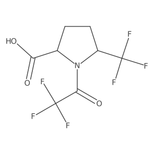 (2S,5R)-1-(2,2,2-trifluoroacetyl)-5-(trifluoromethyl)pyrrolidine-2-carboxylic acid结构式