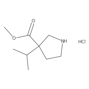 Methyl 3-(propan-2-yl)pyrrolidine-3-carboxylate hydrochloride Structure
