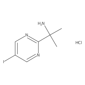 2-(5-Iodopyrimidin-2-yl)propan-2-amine hydrochloride结构式