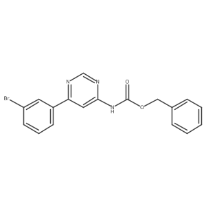 benzyl N-[6-(3-bromophenyl)pyrimidin-4-yl]carbamate Structure