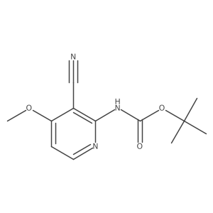 tert-butyl N-(3-cyano-4-methoxypyridin-2-yl)carbamate结构式