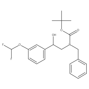 tert-butyl N-benzyl-N-{2-[3-(difluoromethoxy)phenyl]-2-hydroxyethyl}carbamate结构式