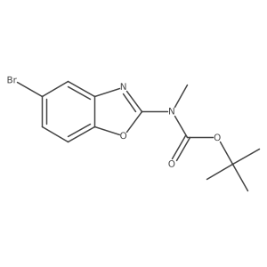 tert-butyl N-(5-bromo-1,3-benzoxazol-2-yl)-N-methylcarbamate结构式