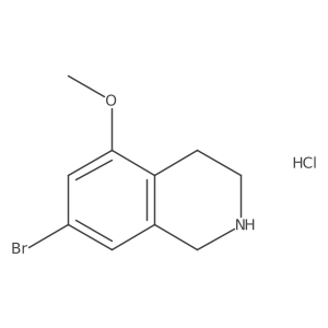 7-Bromo-5-methoxy-1,2,3,4-tetrahydroisoquinoline hydrochloride结构式