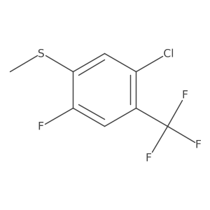(5-cCloro-2-fluoro-4-(trifluoromethyl)phenyl)(methyl)sulfane结构式