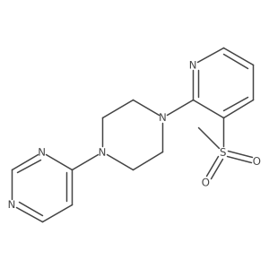 4-[4-(3-Methanesulfonylpyridin-2-yl)piperazin-1-yl]pyrimidine结构式