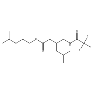 2-(Propan-2-yloxy)ethyl 5-methyl-3-[(2,2,2-trifluoroacetamido)methyl]hexanoate Structure